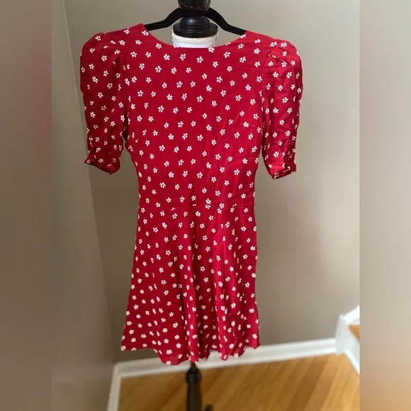 Reformation Women’s Floral Mini Dress Size 4 - Picture 7 of 7